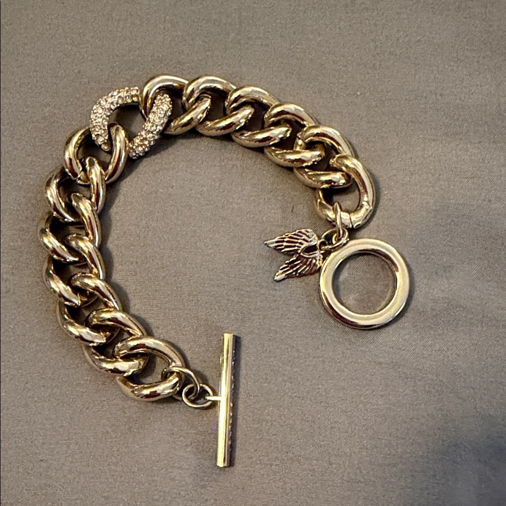 Victoria's Secret Gold Bracelet with Wing Charm